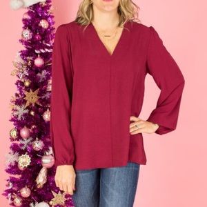 Wine colored blouse
